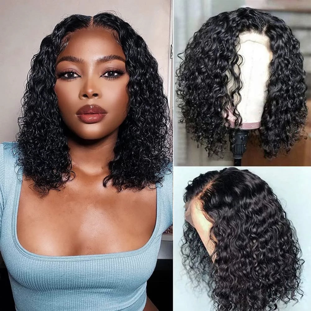 13 x 4 HD Transparent Lace Frontal Wig 12in Water Wave